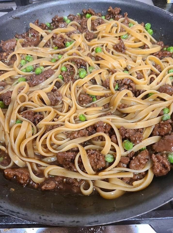 Ground Beef Mongolian Noodles