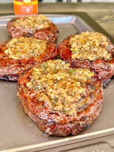 Roasted Garlic Butter Steaks