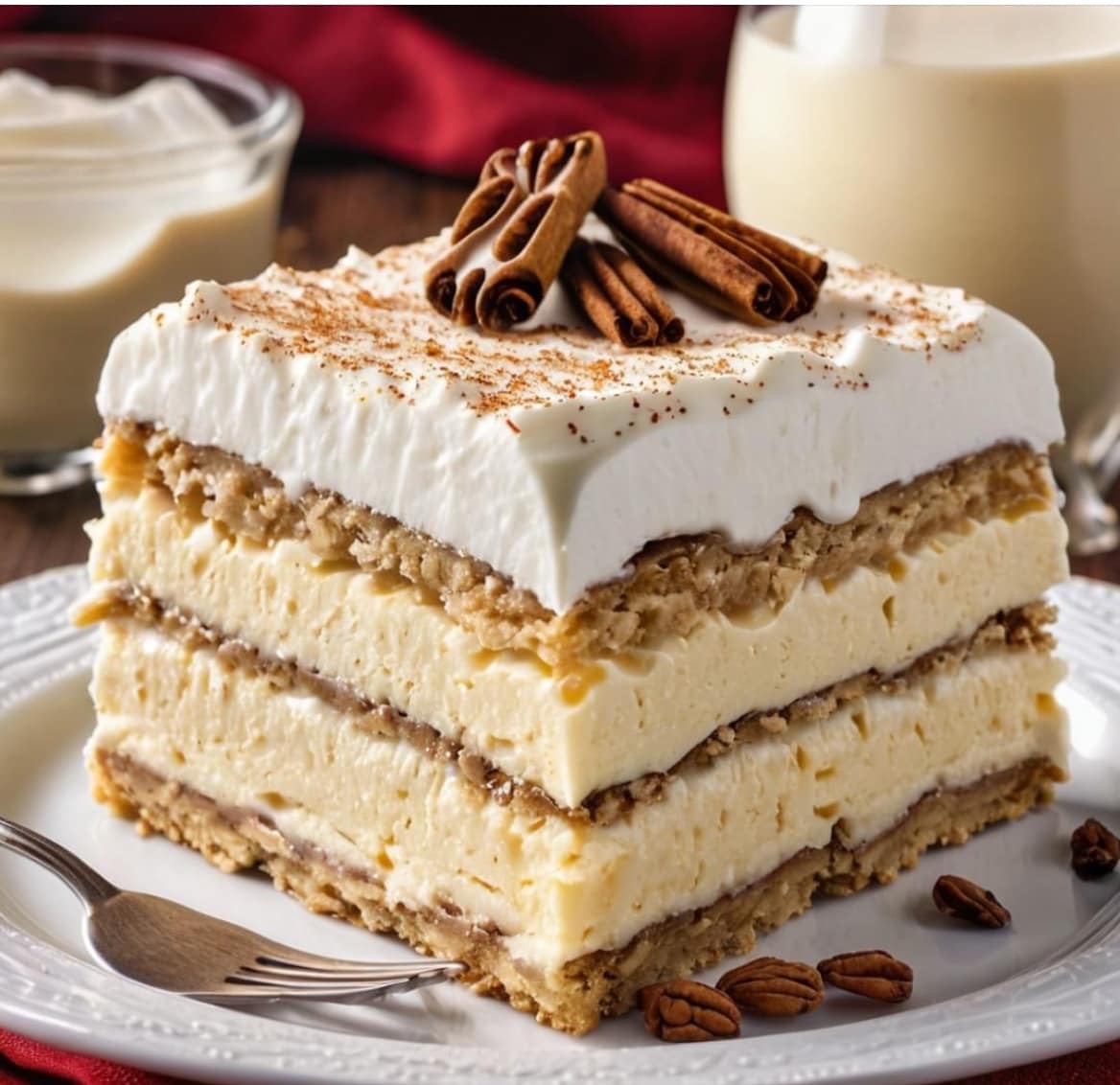 Eggnog Icebox Cake