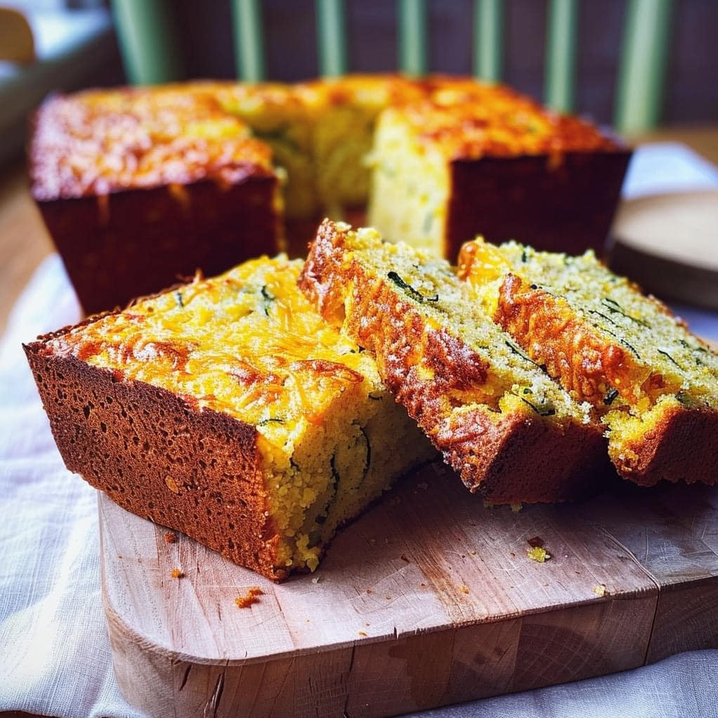 Courgette & Cheddar Cornbread Delight