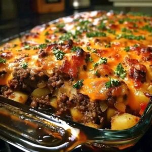 Cazuela De Patatas Y Pastel De Carne Vaquero