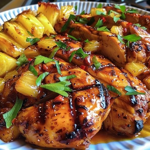 Spicy Pineapple Brown Sugar Chicken Fiesta