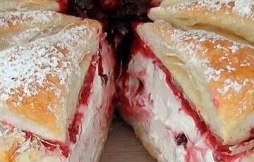 Berry Puff Pastry Cups with Whipped Cream