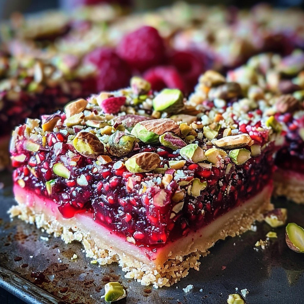 Raspberry Pistachio Bliss Bars