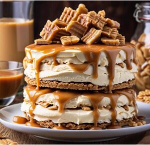 Peanut Butter Caramel Icebox Cake