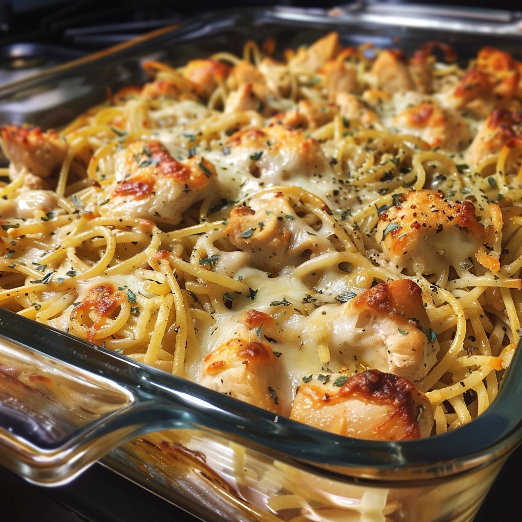 Hearty Chicken Spaghetti Bake