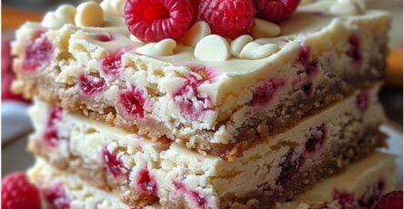 Raspberry White Chocolate Blondie