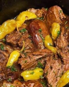 Slow Cooker Mississippi Pot Roast