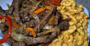 Classic Pepper Steak with Pasta