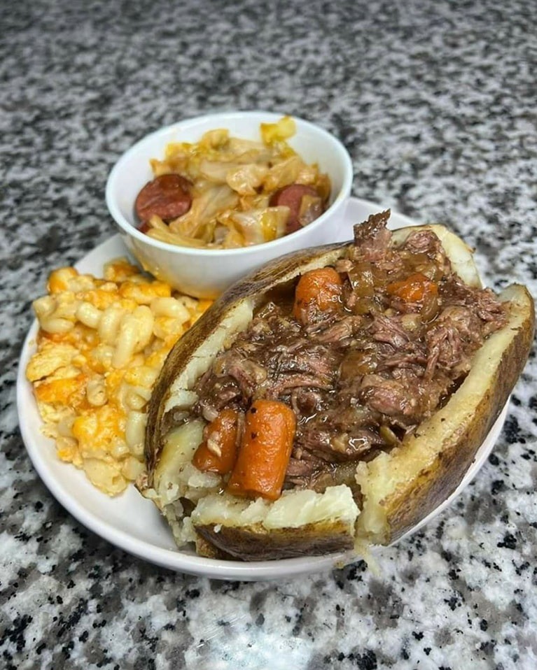 Beef Stuffed Baked Potato