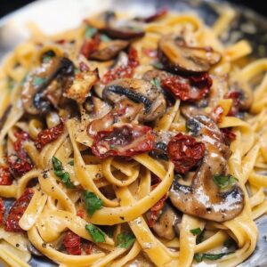 Italian Mushroom and Sun-Dried Tomato Fusilli