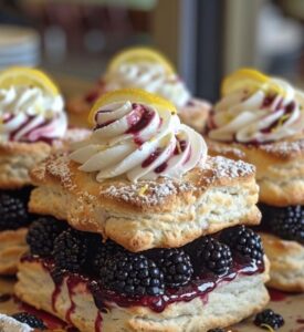 Lemon-Blackberry Shortcakes