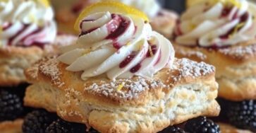 Lemon-Blackberry Shortcakes