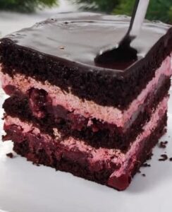 Chocolate Cherry Cream Cake