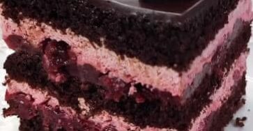 Chocolate Cherry Cream Cake