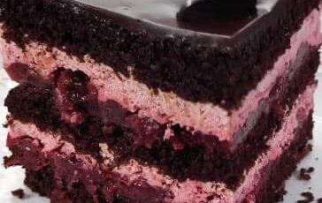 Chocolate Cherry Cream Cake