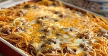 Creamy Salsa Taco Spaghetti Bake