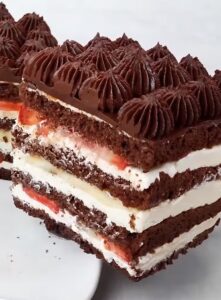 Strawberry Banana Chocolate Cake