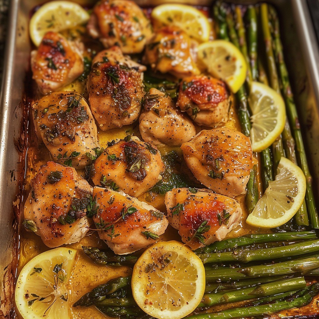 Garlic Butter Chicken and Asparagus