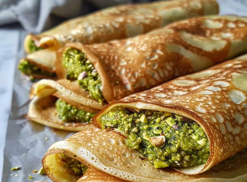 Parisian Charm Pistachio Crepes