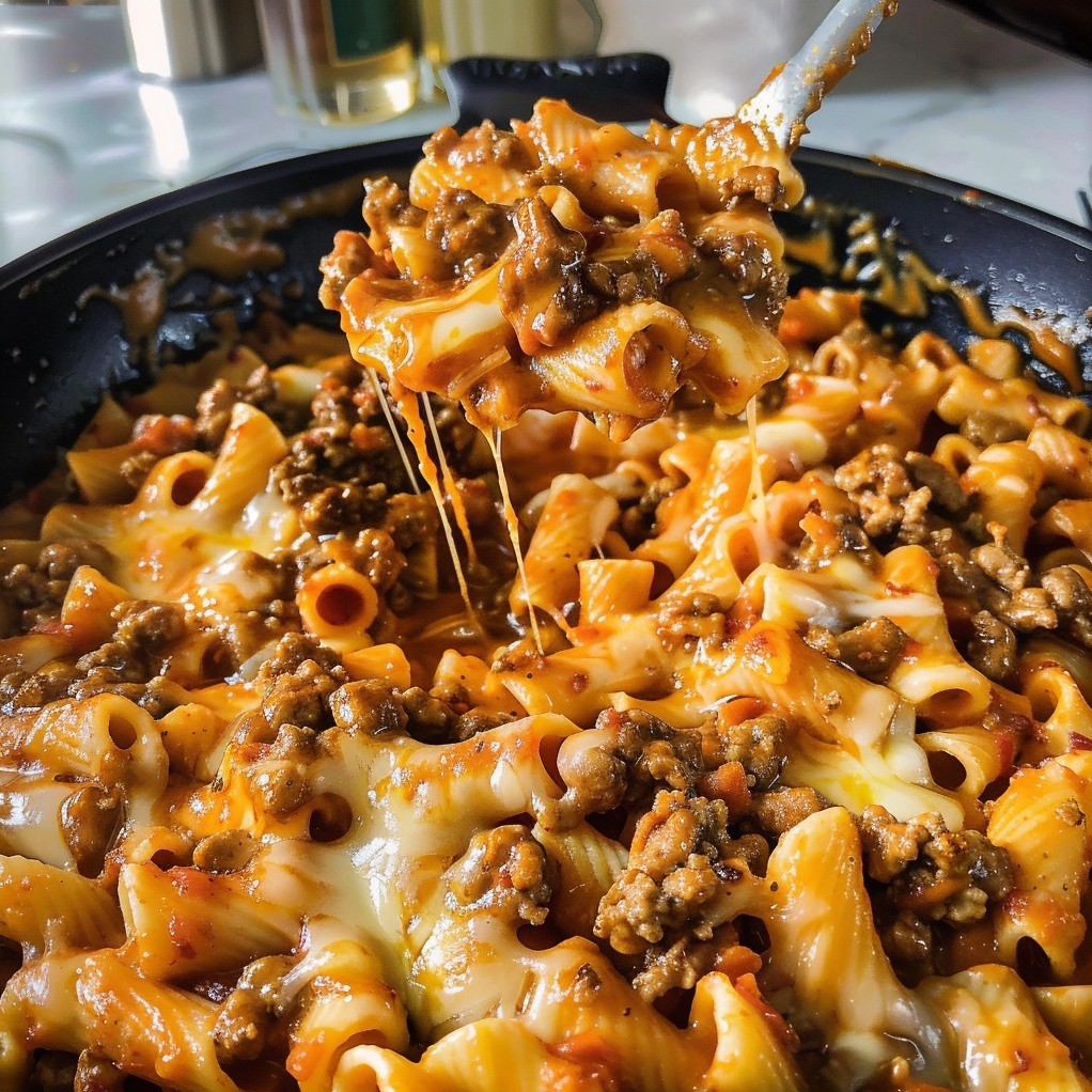 Cheesy Ground Beef Pasta