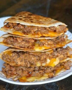 Bacon Cheeseburger Quesadillas