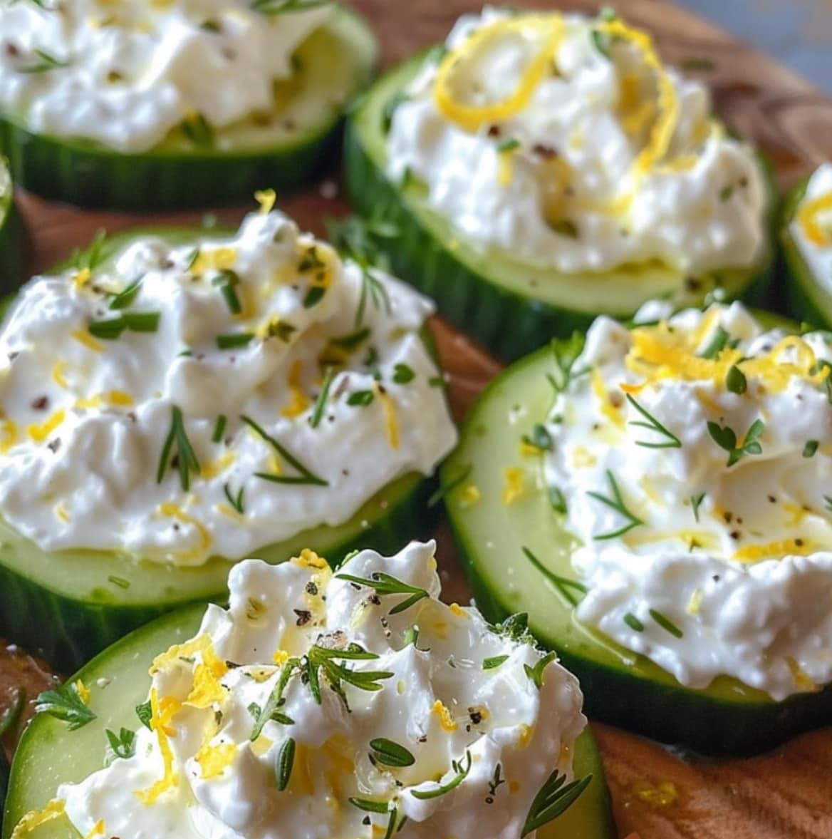 Herby Lemon Cucumber Bites