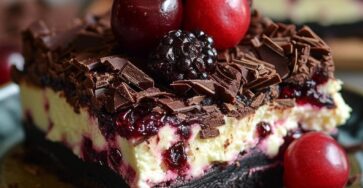 Chocolate Cherry Cheesecake Bars