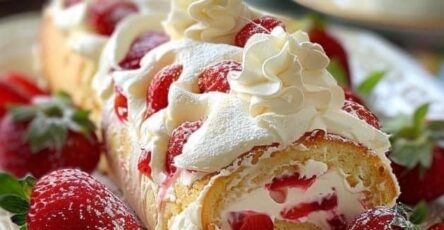 Delicious Strawberry Swiss Roll