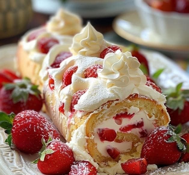 Delicious Strawberry Swiss Roll