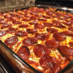 Pepperoni Pizza Casserole