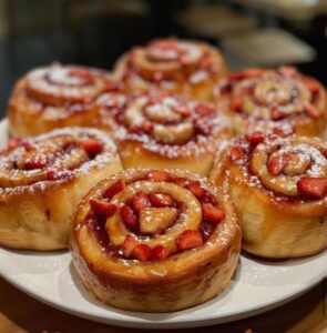 Strawberry Cinnamon Rolls 