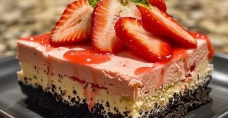 Oreo Strawberry Cheesecake Bars