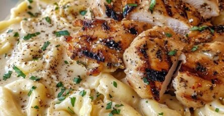 Tortellini Alfredo with Grilled Chicken