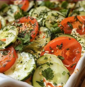 Creamy Cucumber Tomato Salad