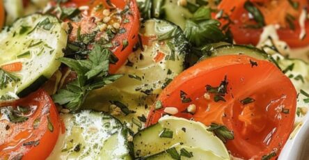 Creamy Cucumber Tomato Salad