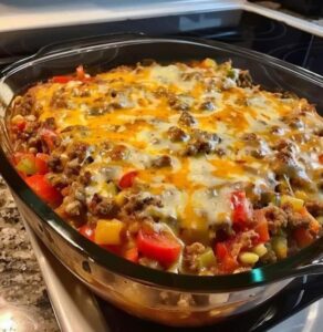 Easy Stuffed Pepper Casserole