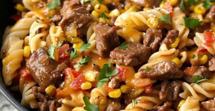 Chipotle Beef & Pasta Skillet 