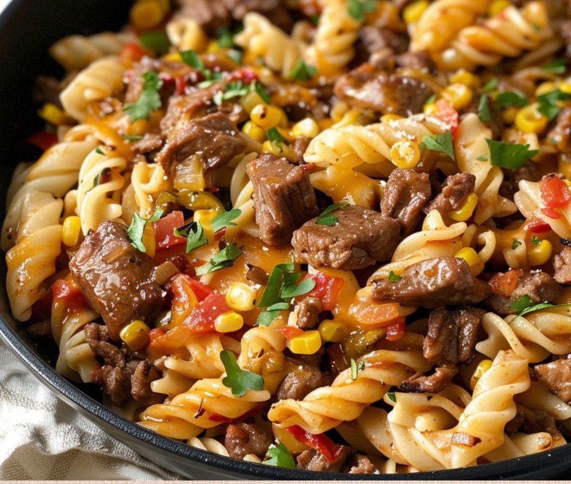 Chipotle Beef & Pasta Skillet 