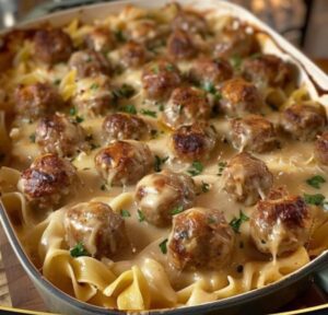  Swedish Meatball Noodle Bake tonight