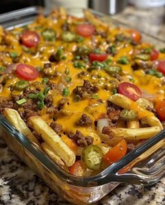 Cheeseburger and Fries Casserole