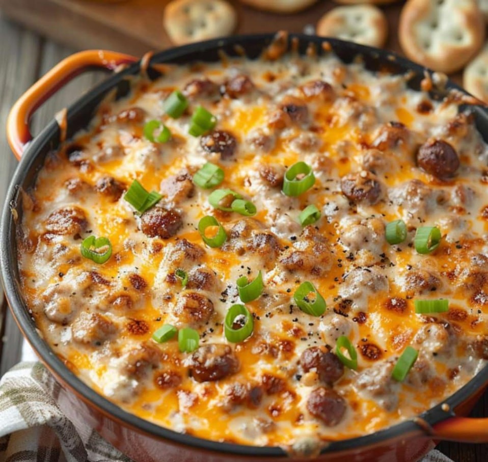 Spicy Sausage Beer Cheese Dip