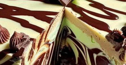 No-bake mint chocolate zebra cheesecake