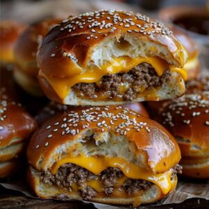 Cheeseburger Pretzel Bombs 