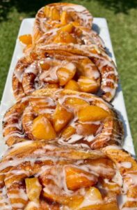 Peach Cobbler Cinnamon Rolls