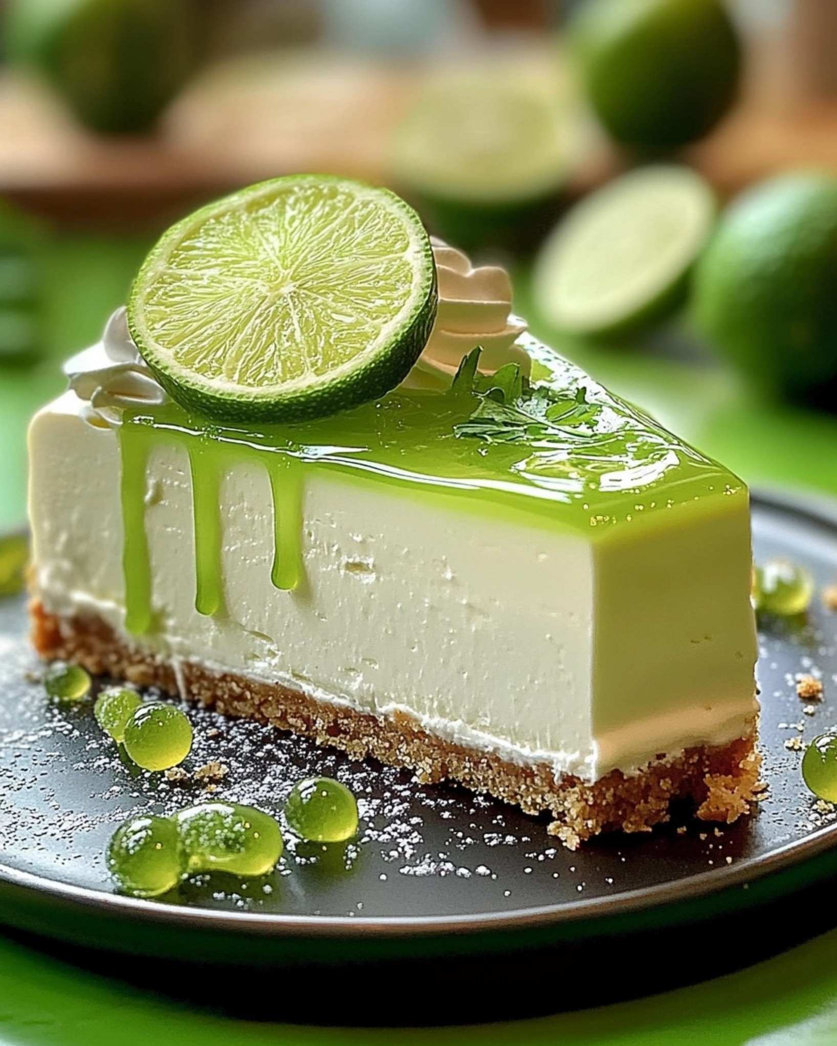 Refreshing Lime Mousse Cheesecake