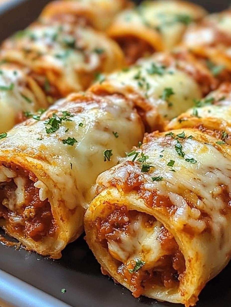 Cheese Bolognese Roll-Ups