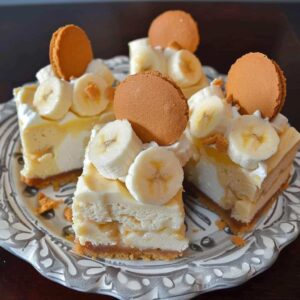 Banana pudding cheesecake squares