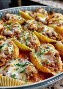 Creamy Ricotta Beef Stuffed Shells Pasta