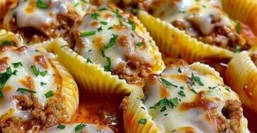 Creamy Ricotta Beef Stuffed Shells Pasta